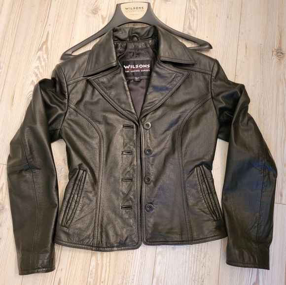 Wilsons Leather Vintage Classic Blazer Style Jacket - Picture 7 of 16